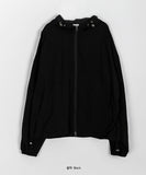 [unisex] Gutumt Glossy Hood Nylon Zip-up Jumper