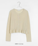 Necon Round Frill Crop Cardigan