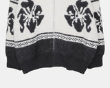 Mulley Nordic Collar Loose Fit Knit Zip-Up