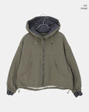 Nua check hooded overfit quilted padding