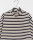 Timoka Stripe Brushed Turtleneck Tee