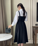 Desia Bustier Pintuck Long One Piece (Belt Set)