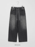 [unisex] Denso Washing Denim Banding Wide Pants
