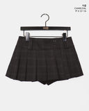 Daffel Check Pleated Mini Skirt