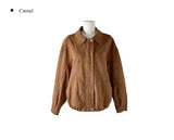 Camu Suede Slit Blouson Jacket