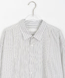 [unisex] Saku Pintuck Stripe Over Shirt