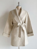 Scott Shawl Collar Wool Handmade Half Coat