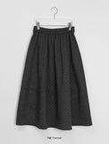 Hennedy banding dot balloon brushed long skirt