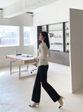 Sello bootcut denim slacks pants