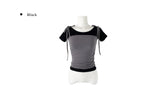Kandi Bustier T-shirt Short Sleeve Sleeveless Set