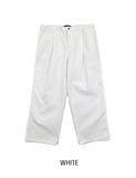 Nunt pintuck stitch wide cotton pants