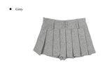 [Skirt Pants] Mendy Button Pleats Mini Skirt
