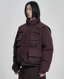 Cargo Vest Layered Padded Jacket