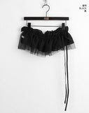 Parts Frill Lace Wrap Layered Mini Skirt Belt