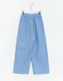 [BAONHAUS] Zmenz Seersucker Summer Banding Wide Pants