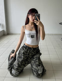 Forever numbering lace crop sleeveless