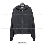 Henne Warmer Layered Two Way Hooded Zip-Up
