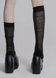 Stripe knee socks