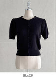 Dickie Puff Short Sleeve Knit Cardigan