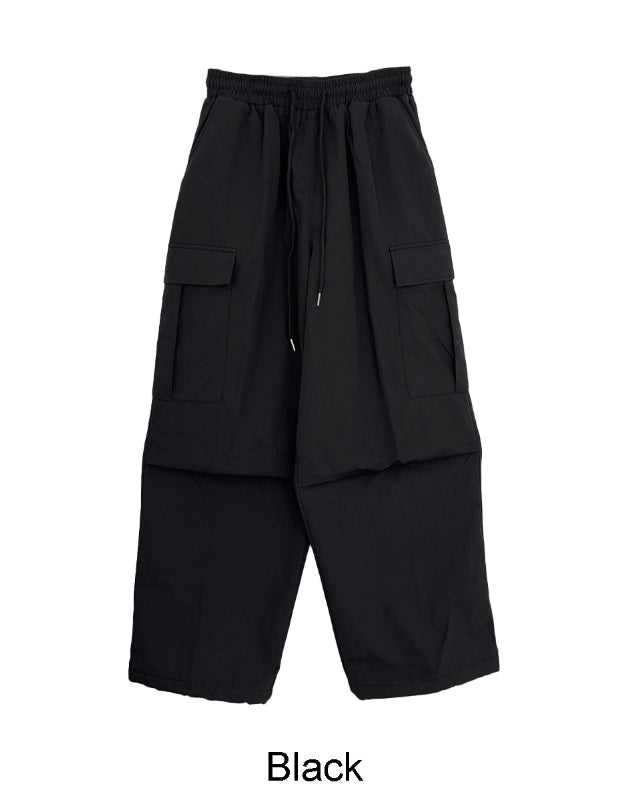 【SATIIIZ】Peuon brushed nylon cargo pants SATIIIZ (サティーズ) - プオン裏起毛ナイロンカーゴパンツ