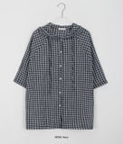 Masui check over hood shirt