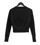 Unbalanced Knit Crop Cardigan