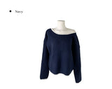 Lekin Color Matching One-Shoulder Knit
