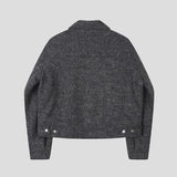 Log Mohair Wool Crop Jacket