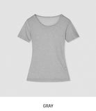 Sherbet Tencel See-Through Short Sleeve