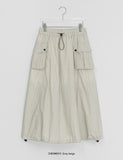 Mokoli Nylon Cargo Long Skirt