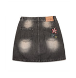 W Denim Mini Skirt