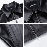 Slit Leather Jacket