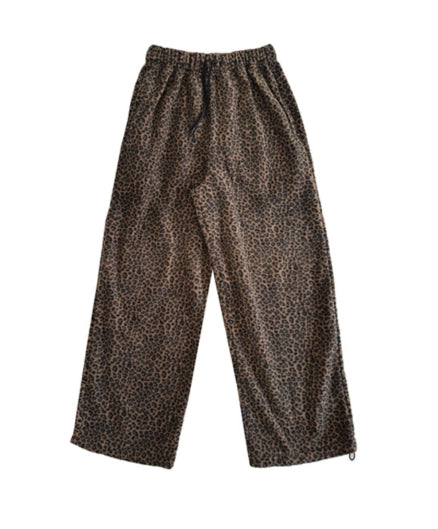 【KOOLOSET】Leopard Fleece Banding Pants KOOLOSET (クロゼット) - レオパードフリースバンディングパンツ