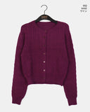 Ketty Cable Basic Round Knit Cardigan