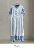 Aichoo Toile Chiffon Pattern String Long One Piece