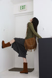 hippie suede tassel bag