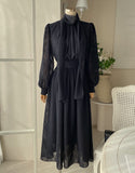 Etpee Chiffon Shirred Tie One Piece
