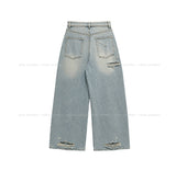 Coats Reverse Damage Wide Denim Pants