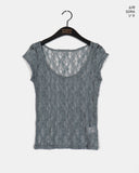 Nuvo See-through Lace Short Sleeve T-shirt