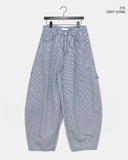 Kaden Stripe Patch Carpenter Balloon Wide Denim Pants