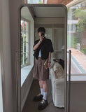 Elbow Belt Cotton Half Slacks