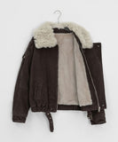 Ogets Fur Collar Work Jumper Jacket
