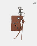 Kuhing Eyelet Stitch Leather Carabiner