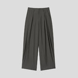 Royden Drape Two-Tuck Wide Slacks