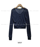 [U-BASIC] Summer snap button see-through cardigan