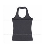 Mints Mother-of-Pearl Button Dot Halter Sleeveless Top