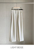 Ravet Pin Tuck Wide Slacks (Belt set)