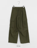 [Unisex] Liebden Keyring Nylon Banding Cargo Wide Pants