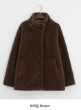 Vilkans High Neck Wool Half Coat