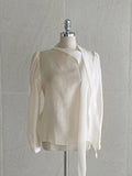 Lobuldi Satin Tie Blouse